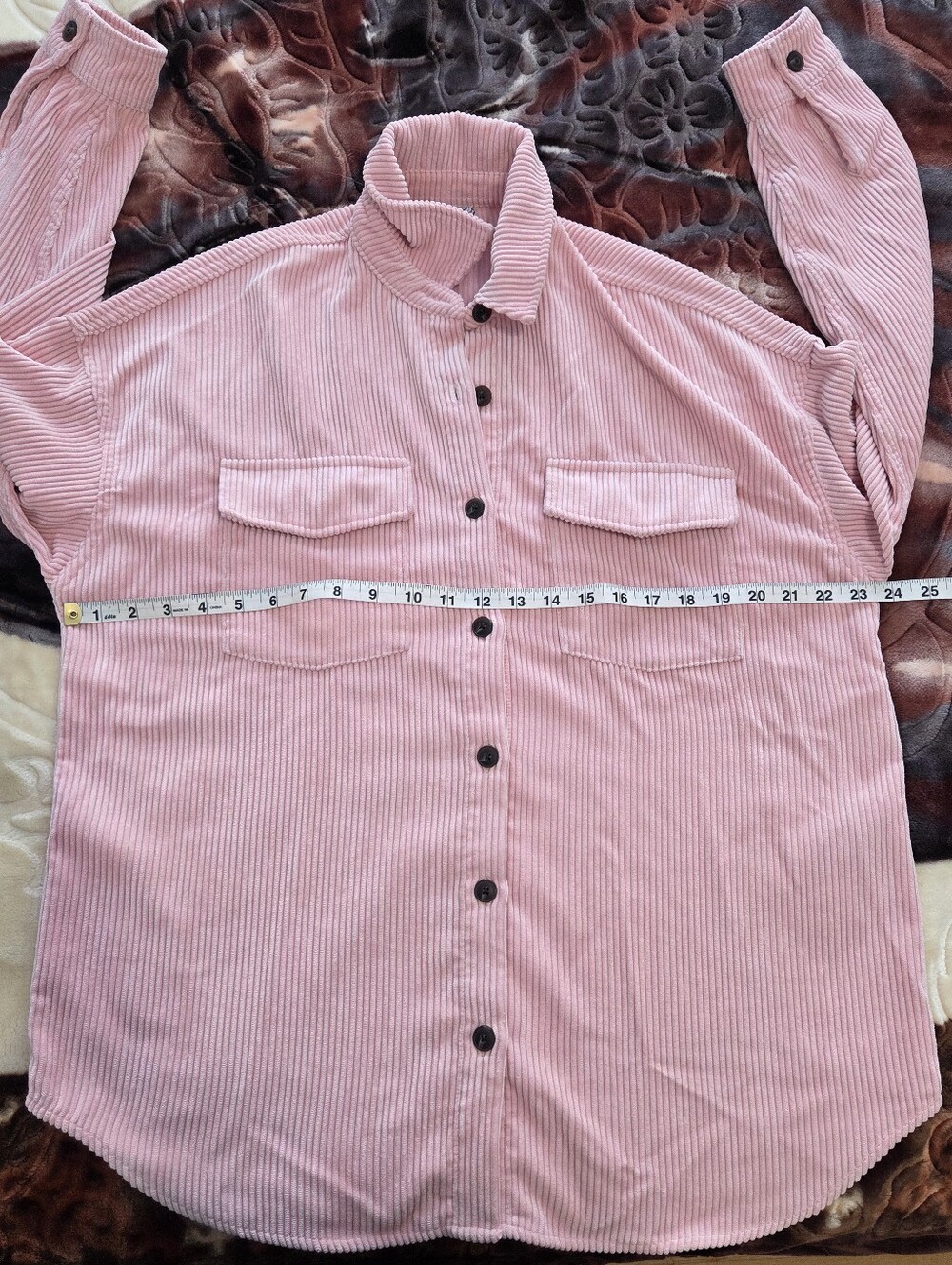 Twik Simons Pink Corduroy Oversized Shacket Jacket Size Small - Picture 11 of 12